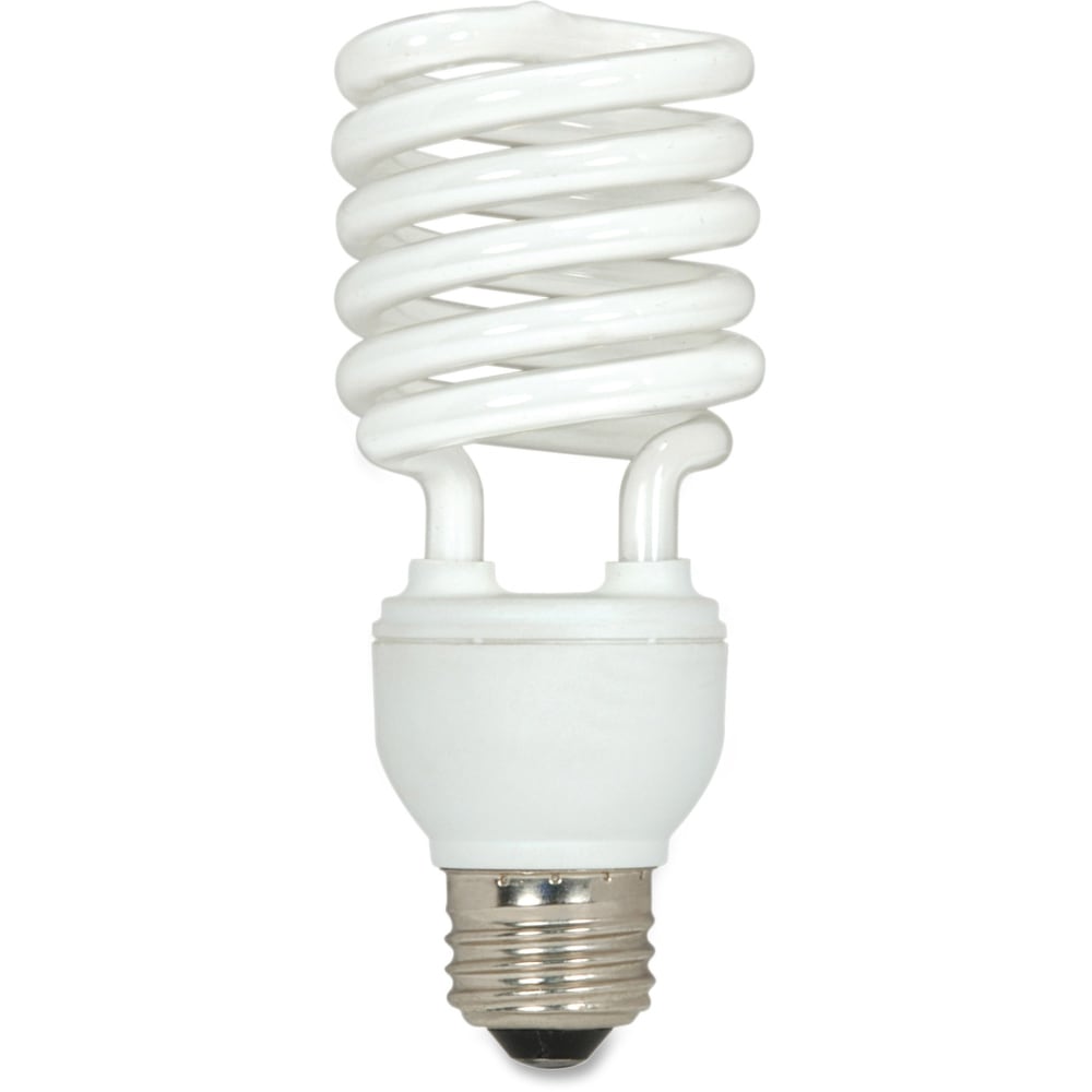 Satco 23-watt T2 Spiral CFL Bulb 3-pack - 23 W - 100 W Incandescent Equivalent Wattage - 120 V AC - 1600 lm - Spiral - T2 Size - White Light Color - E26 Base - 12000 Hour - 4400.3 deg.F (2426.8 deg.C) Color Temperature - 82 CRI MPN:S6274CT Satco 23-watt T2 Spiral CFL Bulb 3-pack - 23 W - 100 W Incandescent Equivalent Wattage - 120 V AC - 1600 lm - Spiral - T2 Size - White Light Color - E26 Base - 12000 Hour - 4400.3 deg.F (2426.8 deg.C) Color Temperature - 82 CRI MPN:S6274CT