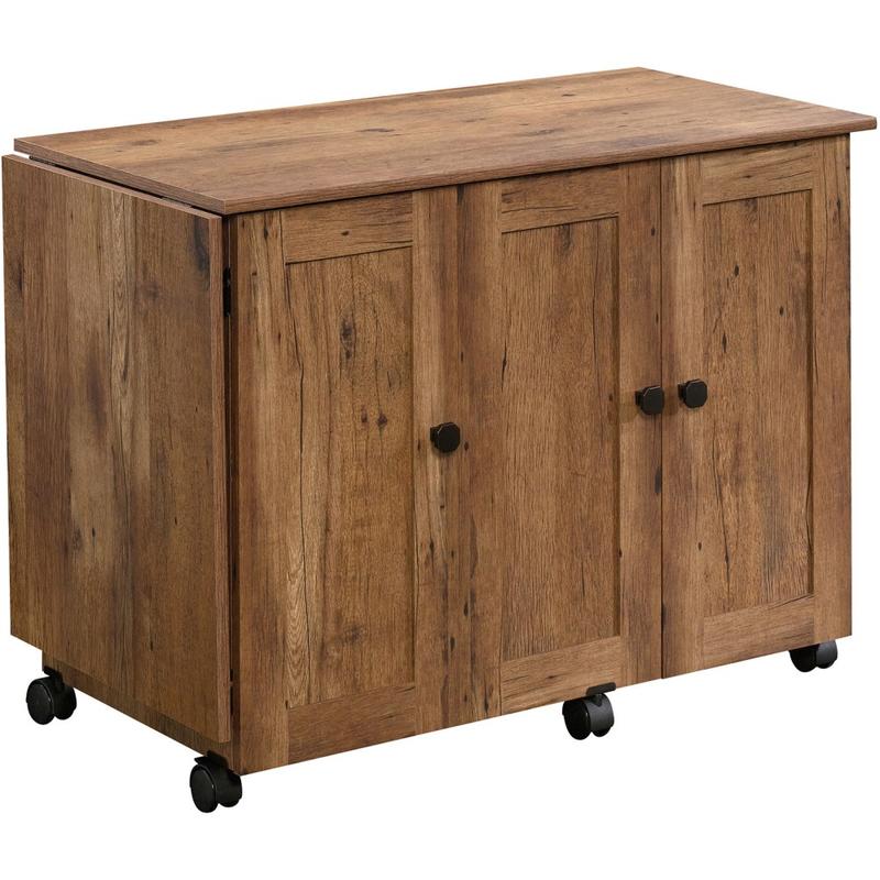 Sauder Select Sewing And Craft Table, 29inH x 40inW, Vintage Oak MPN:426138