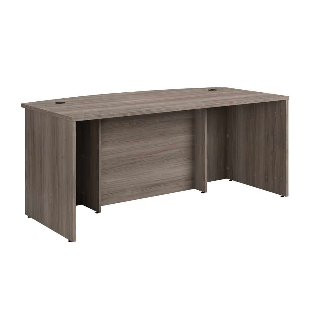 Sauder Affirm 72inW Commercial Bow-Front Office Computer Desk, Hudson Elm MPN:427468