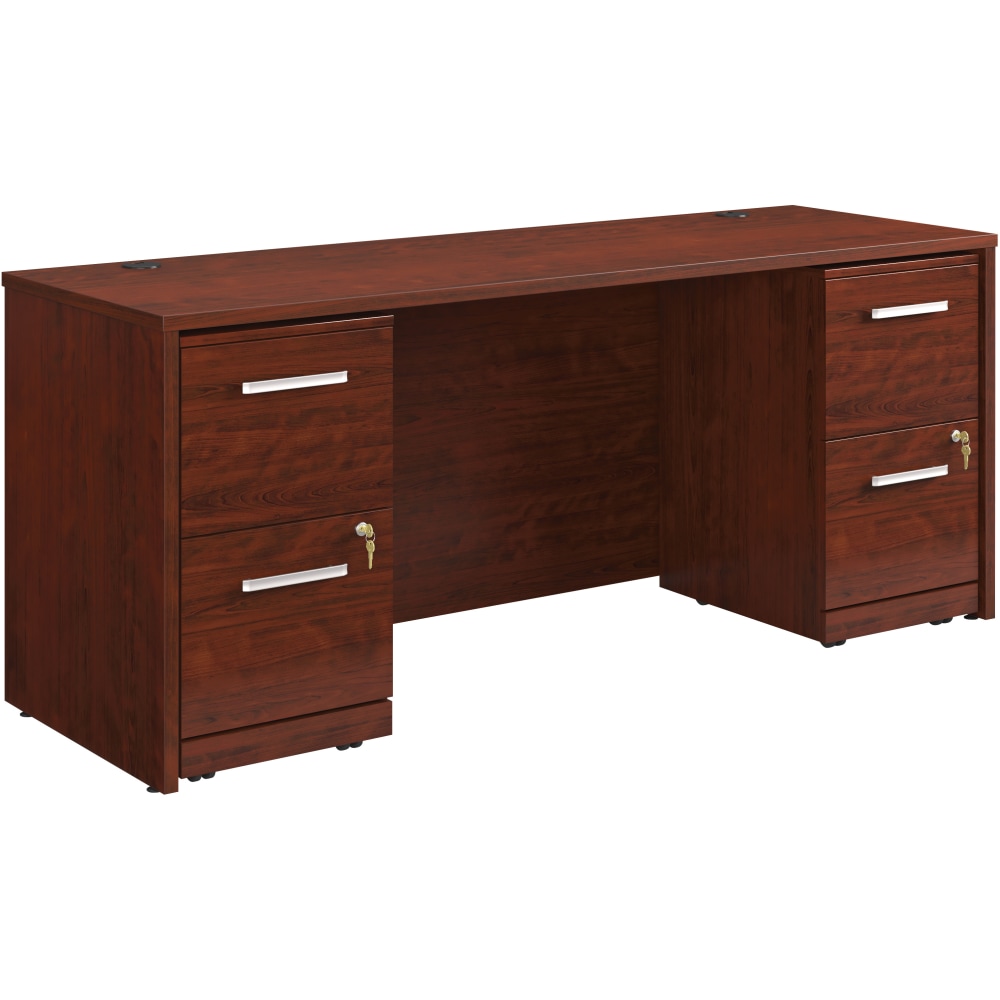 Sauder Affirm Collection Executive Desk With Two 2-Drawer Mobile Pedestal Files, 72inW x 24inD, Classic Cherry MPN:430201