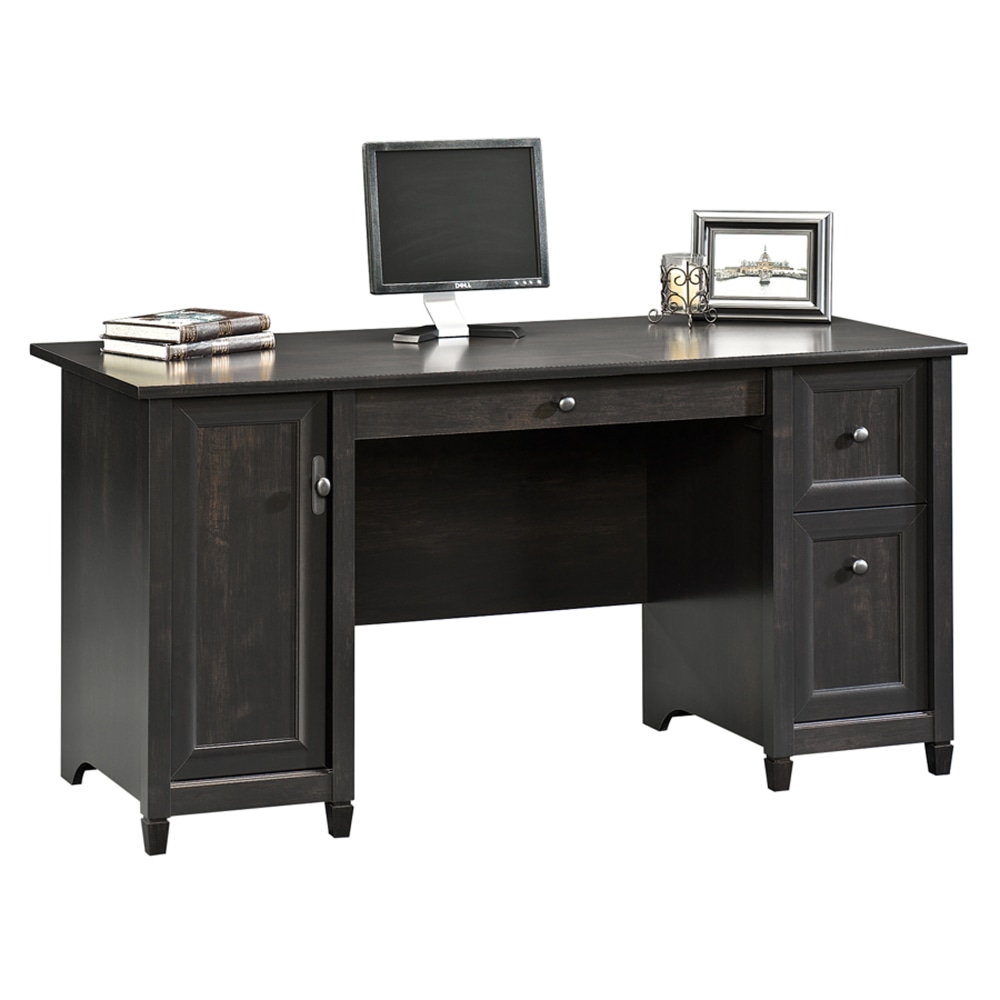 Sauder Edge Water 59inW Computer Desk, Estate Black 408558