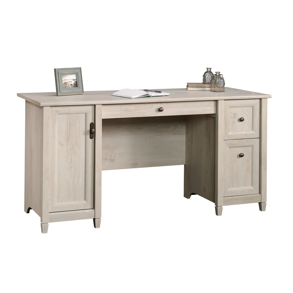 Sauder Edge Water 59inW Computer Desk, Chalked Chestnut MPN:418793