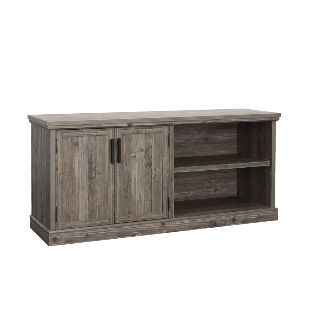 Sauder Aspen Post 65inW Credenza Computer Desk, Pebble Pine MPN:433681