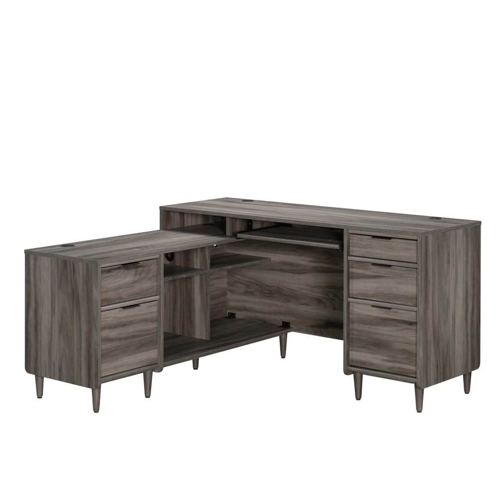Sauder Clifford Place 59inW L-Shaped Corner Desk, Jet Acacia MPN:429503