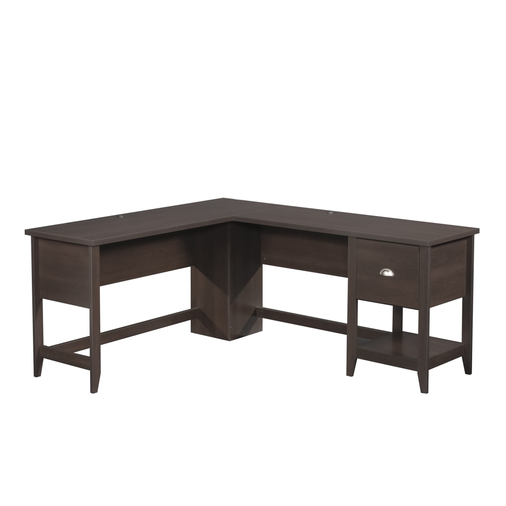 Sauder Summit Station 59inW L-Shaped Desk, Cinnamon Cherry MPN:435233