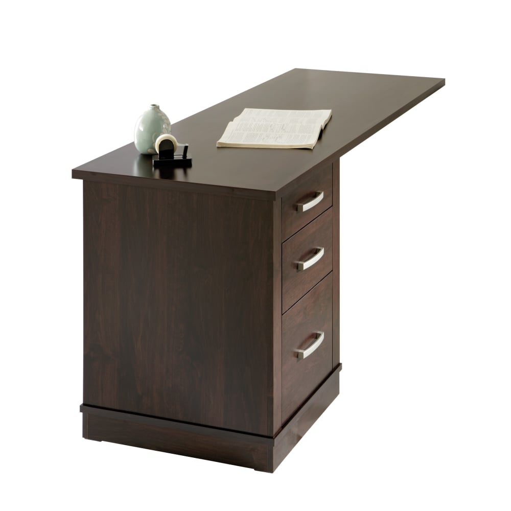 Sauder Office Port 60inW Library Return Desk Top, Dark Alder MPN:408363
