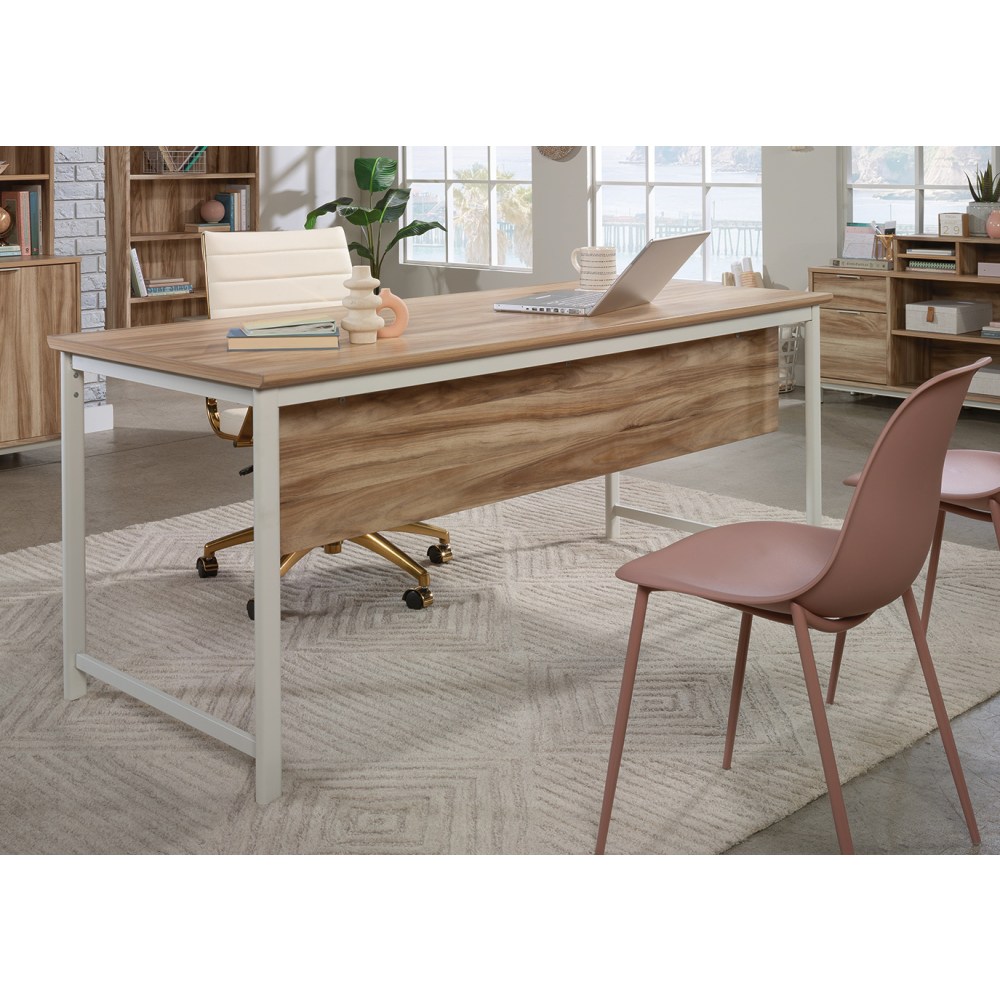 Sauder Bergen Circle Modesty Panel For 72in Desks, 12-7/8inH x 65-1/8inW x 4-1/4inD, Kiln Acacia MPN:426475