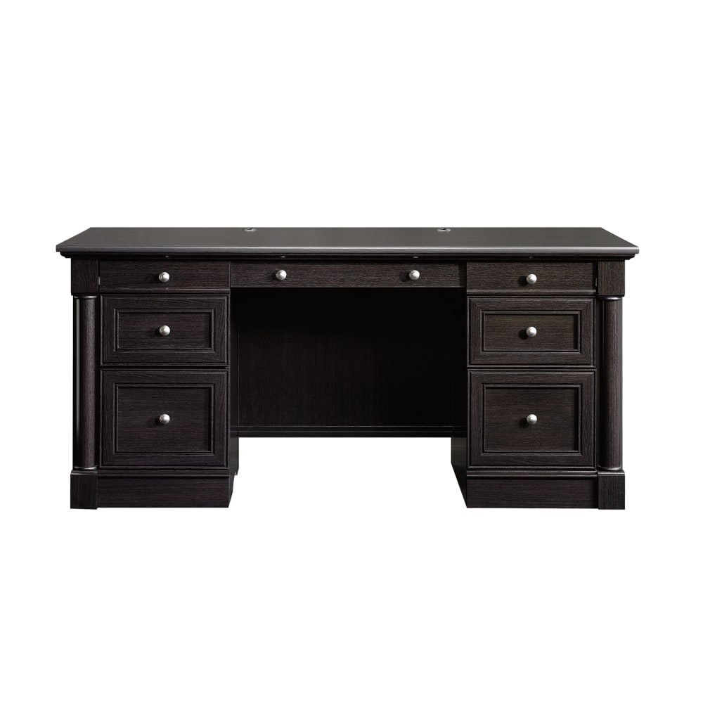 Sauder Palladia 66inW Executive Computer Desk, Wind Oak MPN:416513