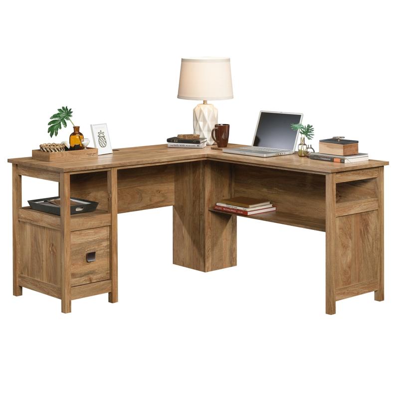 Sauder Cannery Bridge 59inW L-Shaped Corner Desk, Sindoori Mango MPN:424198
