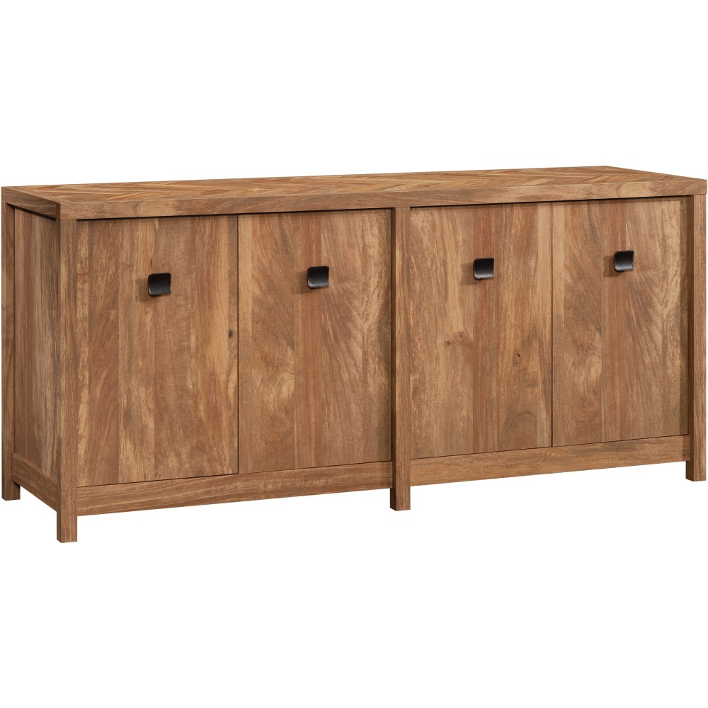 Sauder Cannery Bridge 66inW Credenza Computer Desk With Filing And Printer Shelf, Sindoori Mango MPN:429513