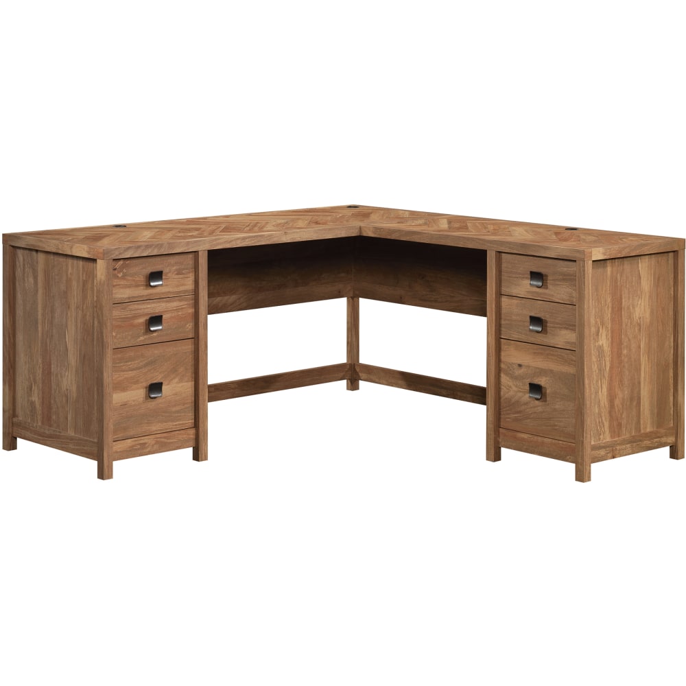 Sauder Cannery Bridge 66inW Executive L-Computer Desk, Sindoori Mango MPN:429556