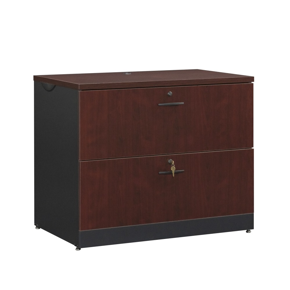 Sauder Via 36-1/2inW x 23-1/2inD Lateral 2-Drawer File Cabinet, Classic Cherry MPN:435229