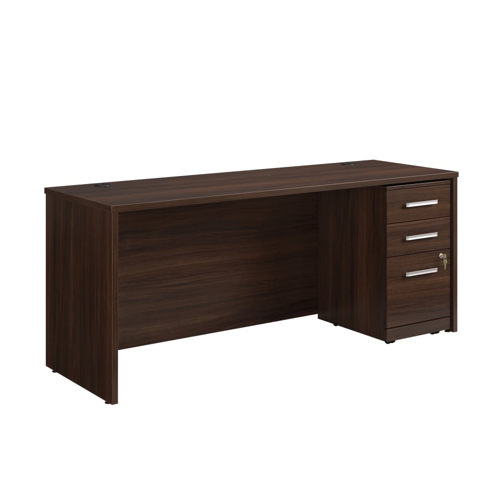 Sauder Affirm Commercial 72inW Desk With 3-Drawer Pedestal File, Noble Elm MPN:431495
