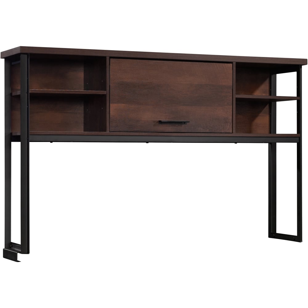Sauder Briarbrook Commercial Hutch, 36-4/5inH x 60inW x 12-1/8inD, Barrel Oak/Black MPN:430073