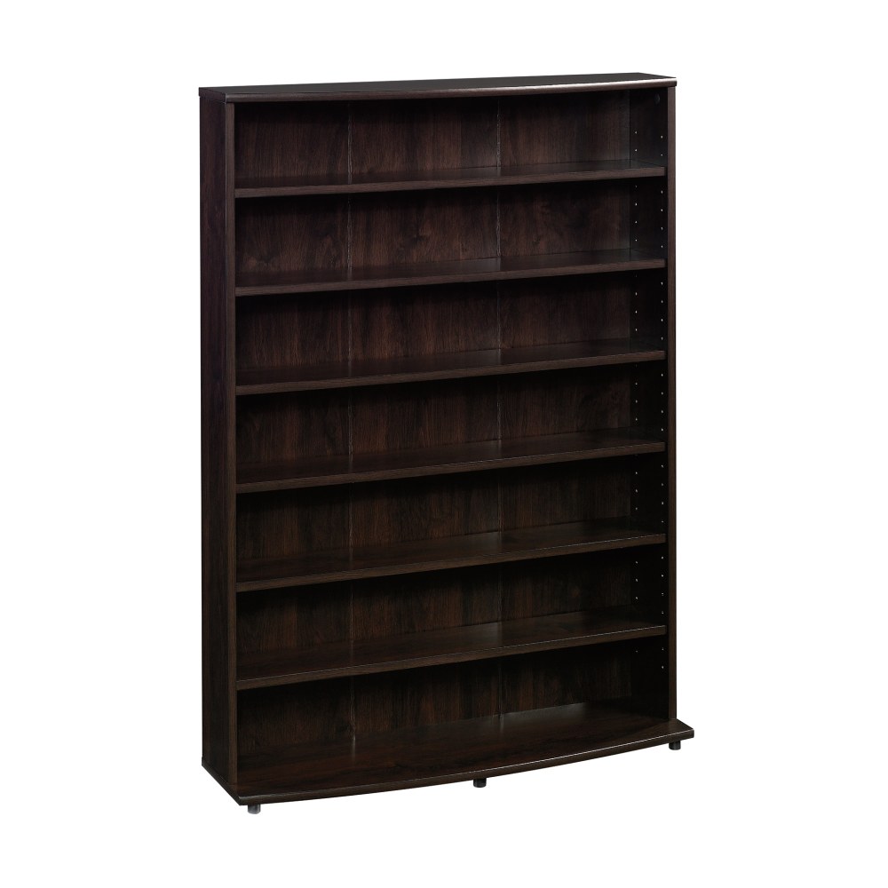 Sauder Select Multimedia 7-Shelf Storage Tower, 45-3/8inH x 32-1/2inW x 9-3/4inD, Cinnamon Cherry MPN:409110