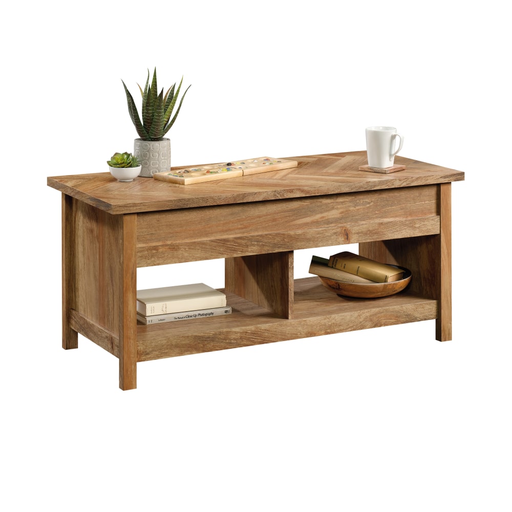 Sauder Cannery Bridge Lift-Top Coffee Table, 19inH x 43-1/8inW x 19-1/2inD, Sindoori Mango MPN:424191