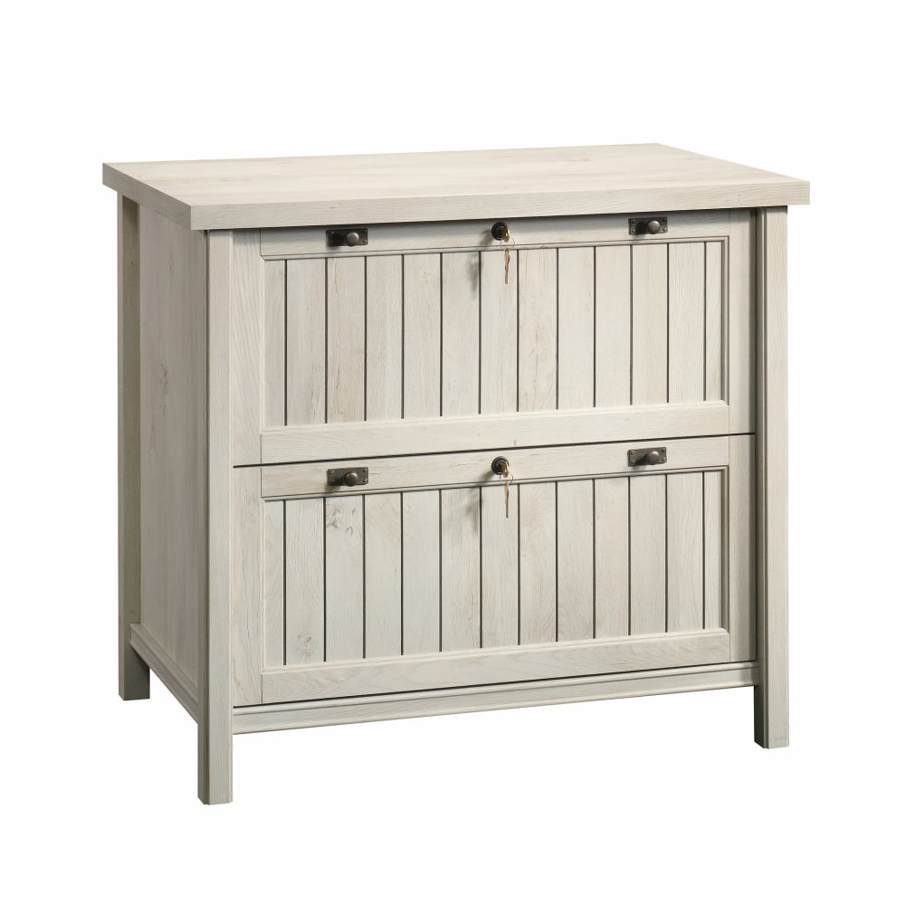 Sauder Costa 33-3/8inW x 21-7/8inD Lateral 2-Drawer File Cabinet, Chalked Chestnut MPN:420040