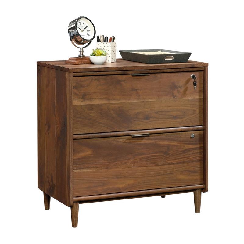 Sauder Clifford Place 29-1/2inW x 18-1/2inD Lateral 2-Drawer File Cabinet, Grand Walnut MPN:421114