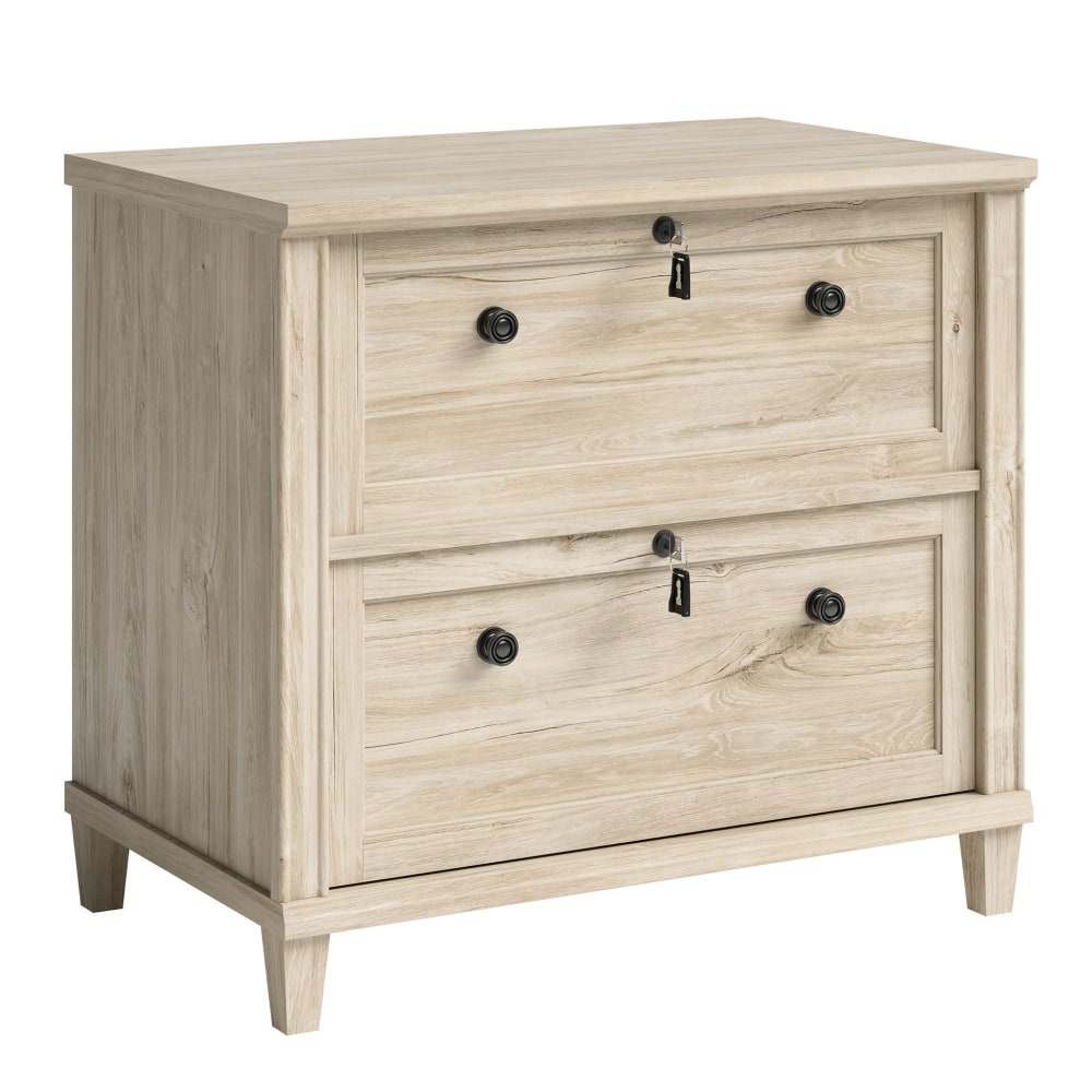 Sauder Hammond 32-7/8inW x 20-9/16inD Lateral 2-Drawer File Cabinet, Chalk Oak MPN:428241