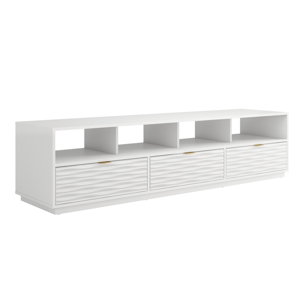 Sauder Morgan Main Entertainment Credenza, 19-1/3inH x 80inW x 20inD, White MPN:428260