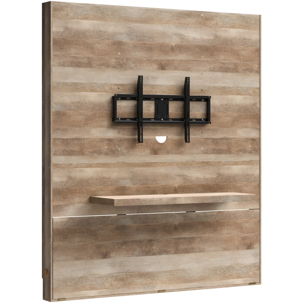Sauder Cannery Bridge Entertainment Wall With TV Mount, 84inH x 72inW x 17-1/2inD, Lintel Oak MPN:429180
