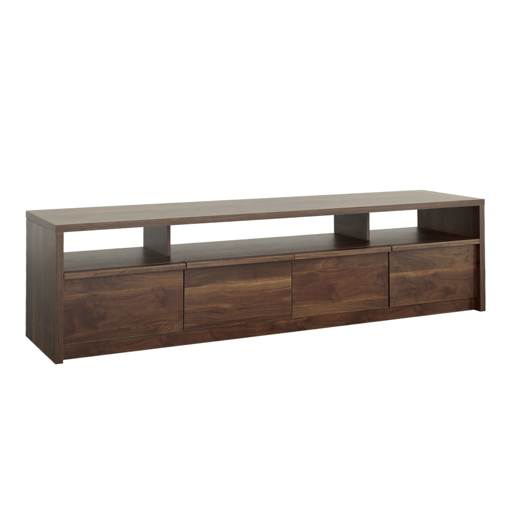 Sauder Harvey Park Entertainment Credenza With Drawers For TVs Up To 86in, 21-1/2inH x 81-1/4inW x 20inD, Grand Walnut MPN:433787