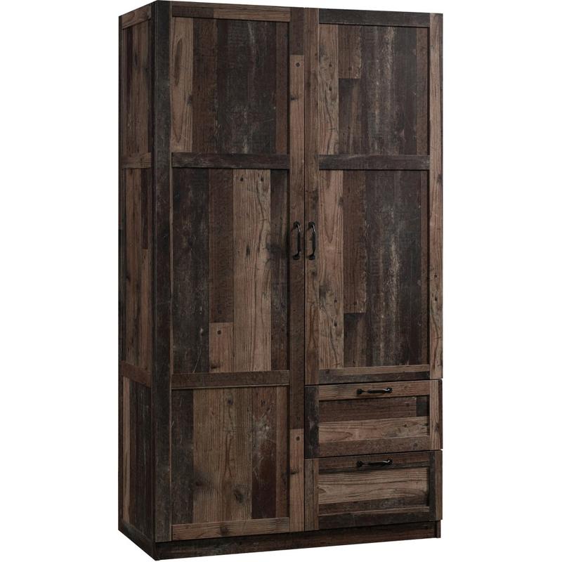 Sauder Select Storage Wardrobe Cabinet, 71-1/8inH x 40inW x 19-1/2inD, Reclaimed Pine MPN:427070