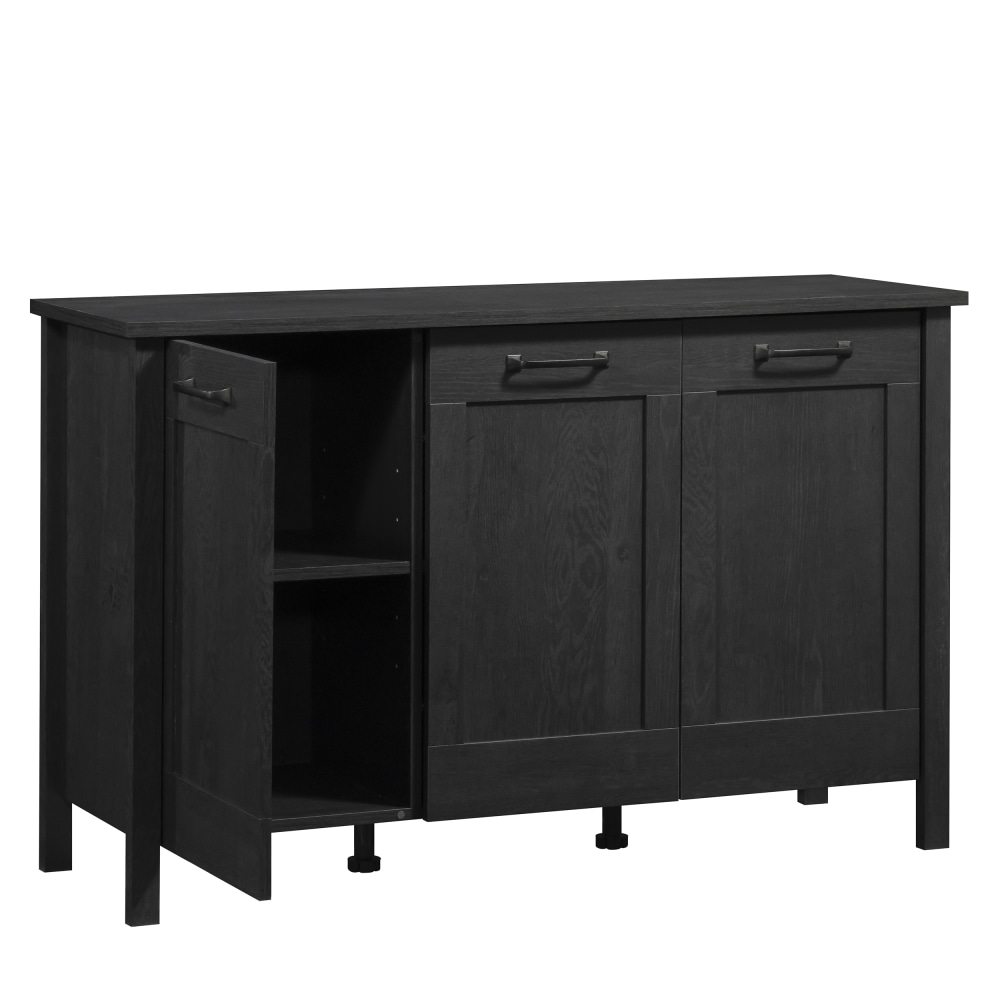 Sauder 48inW Horizontal Storage Cabinet With 3 Doors, Raven Oak MPN:433978