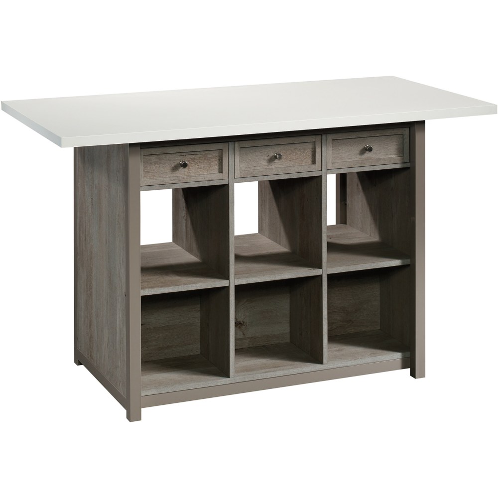 Sauder Craft Pro 60inW Work Table, Mystic Oak MPN:427456