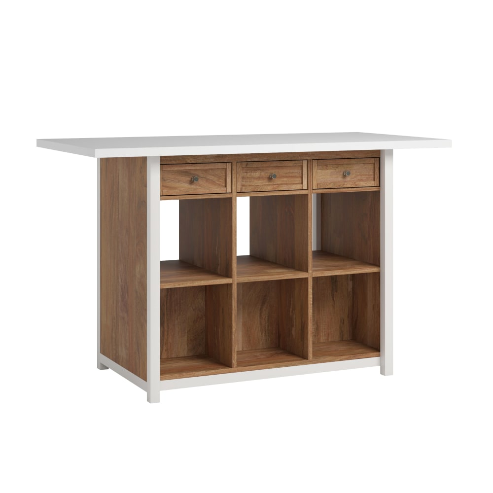 Sauder Craft Pro Series Work Table Desk, 60inW, Sindoori Mango/White MPN:433233