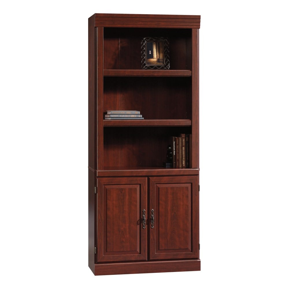Sauder Heritage Hill 71 1/4inH 3-Shelf Traditional Bookcase, Cherry/Dark Finish MPN:102792