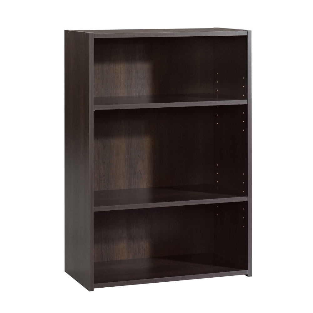 Sauder Beginnings 35 5/16inH 3-Shelf Transitional Bookcase, Red/Dark Finish, Standard Delivery MPN:409086