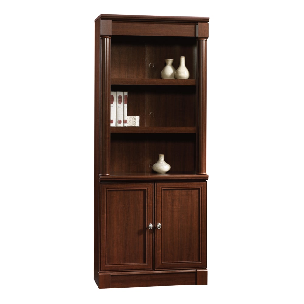 Sauder Palladia 71 7/8inH 5-Shelf Traditional Library With Doors, Cherry/Medium Finish, Standard Delivery MPN:412019