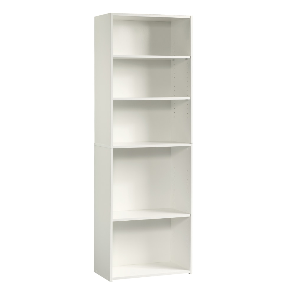 Sauder Beginnings 72inH 5-Shelf Bookcase, Soft White MPN:415542