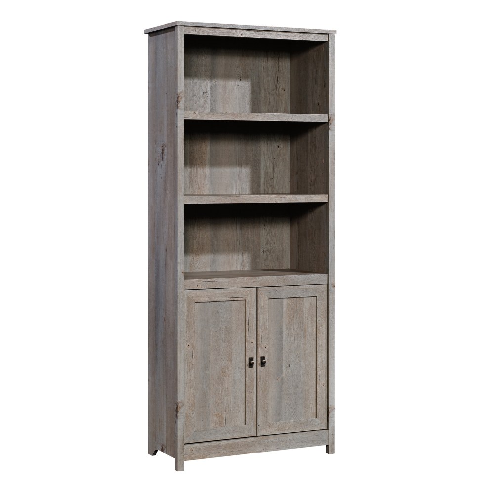 Sauder Cottage Road 72inH 5-Shelf Library With Doors, Mystic Oak MPN:422476