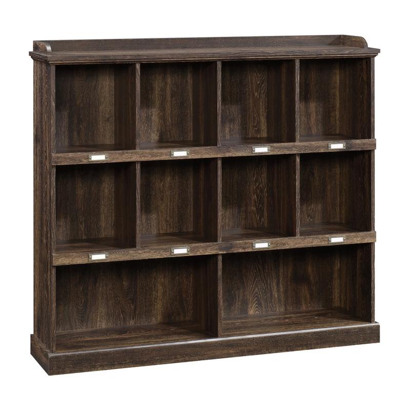 Sauder Barrister Lane 48inH 10-Cube Storage Bookcase, Iron Oak MPN:422717