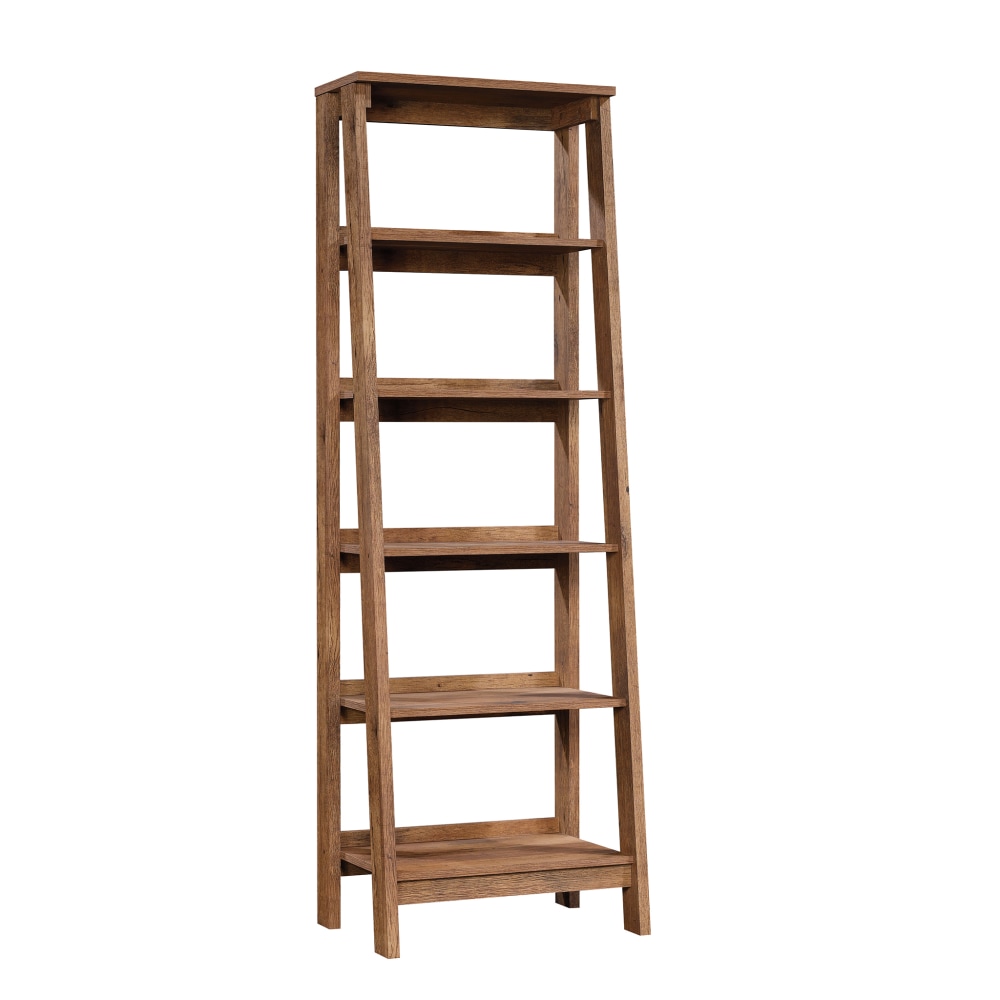 Sauder Trestle 72inH 5-Shelf Bookcase, Vintage Oak MPN:424121