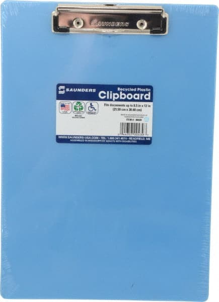 12-1/2 in Long x 9 in Wide x 1/2 in High Recycled Plastic Clip Board MPN:SAU00439 12-1/2 in Long x 9 in Wide x 1/2 in High Recycled Plastic Clip Board MPN:SAU00439
