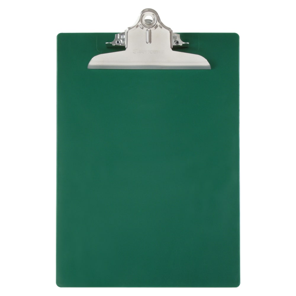 Saunders 96% Recycled Antibacterial Clipboard With Hanging Hole, 13 1/4inH x 9inW x 1 3/4inD, Letter, Green MPN:21604
