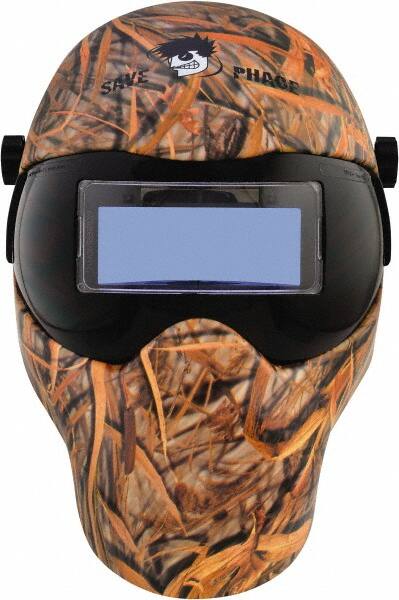 Welding Helmet: Yellow Black & Tan, Nylon, Shade 4 & 9 to 13 MPN:3012473