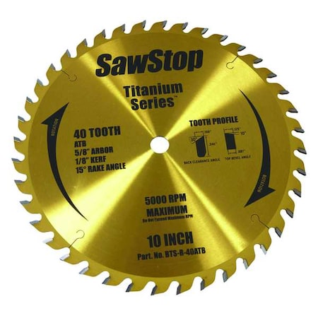 40-Teeth Circular Saw Blade, Wood MPN:BTS-R-40ATB