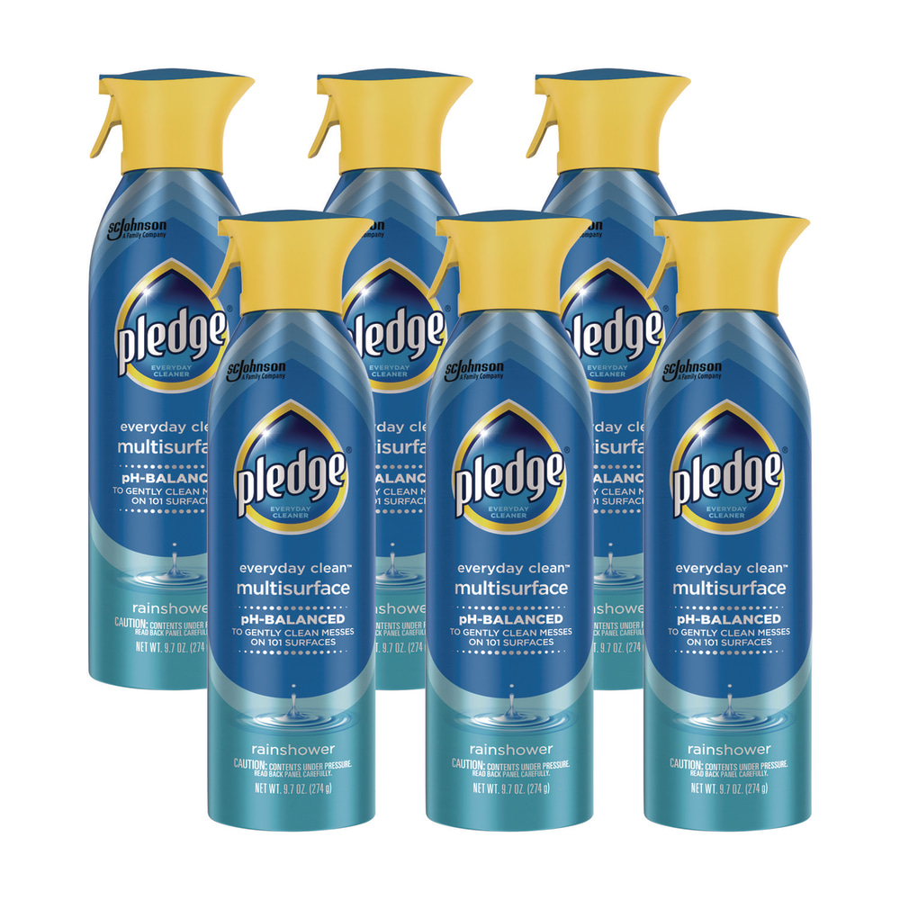 Pledge Multi-Surface Everyday, Rainshower, 9.7 oz Aerosol Spray, 6/Carton MPN:336275