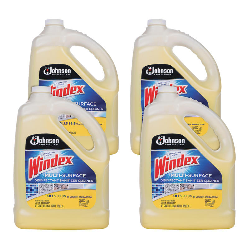Windex Multi-Surface Disinfectant Cleaner, Citrus Scent, 128 Oz Bottle, Pack Of 4 MPN:CB704336