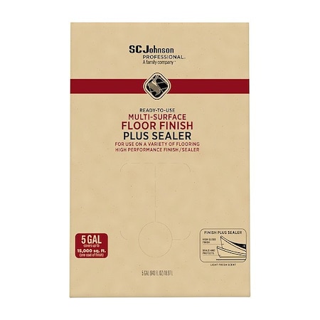 Floor Finish, Liquid, 5 gal, Bag, High Gloss MPN:362834