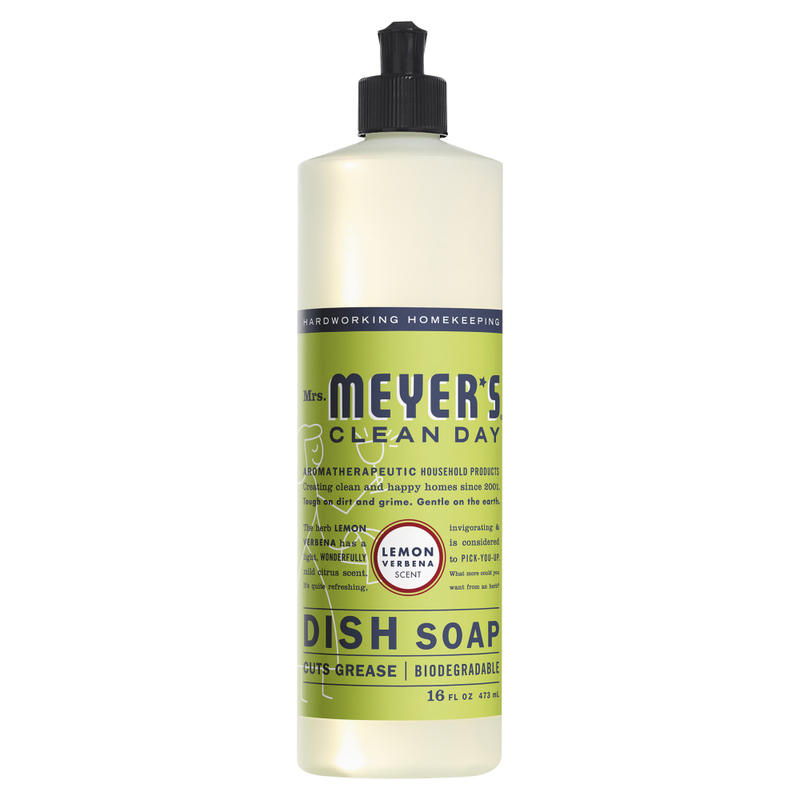 Mrs. Meyers Clean Day Dishwashing Soap, Lemon Scent, 16 Oz Bottle, Case Of 6 MPN:650393