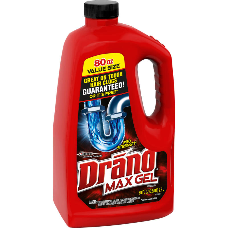 Drano Max Gel Clog Remover, 80 Oz, Pack Of 6 Bottles MPN:694772CT