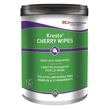 Industrial Hand Wipe, Cherry, 10x12In., PK6 MPN:KCW70W