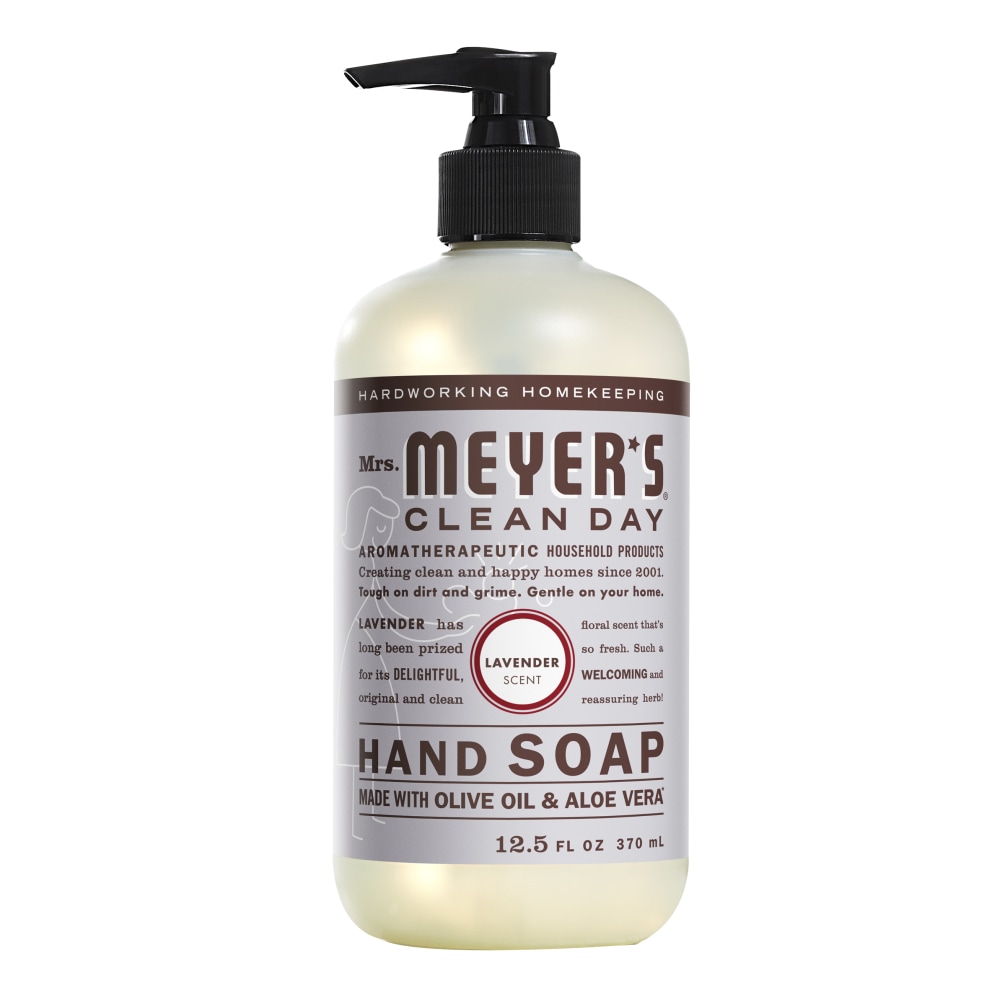 Mrs. Meyers Clean Day Liquid Hand Soap, Lavender Scent, 12.5 Oz, Carton of 6 Bottles MPN:651311