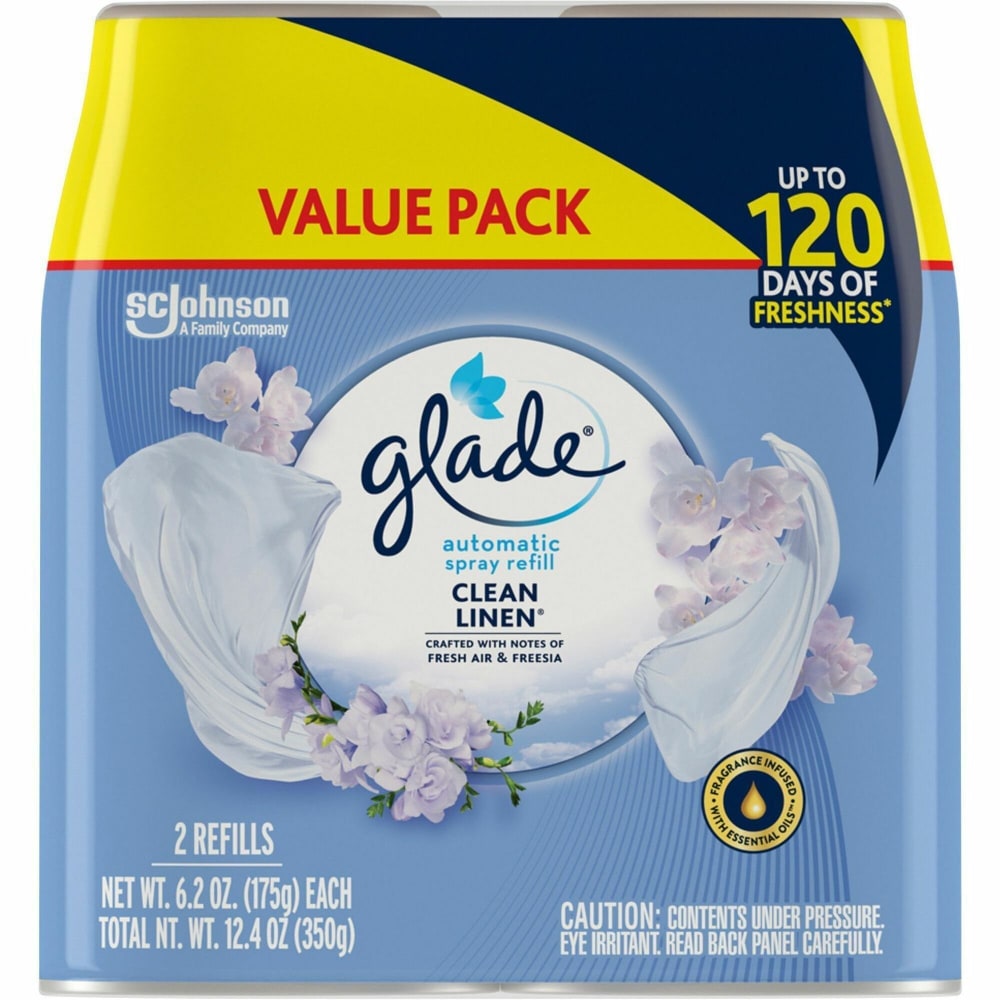 Glade Automatic Spray Refill Value Pack - 12.4 fl oz (0.4 quart) - 70 Day - Long Lasting - 2/Pack - 3 / Carton MPN:375366CT