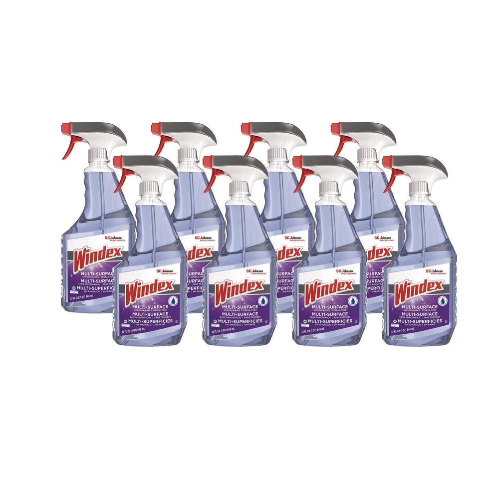 Windex Non-Ammoniated Glass/Multi Surface Cleaner, Fresh Scent, 32 oz Bottle, 8/Carton MPN:10019800003149